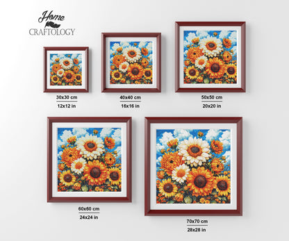 New! Sunflower Clouds - Exclusive Premium Diamond Painting Kit