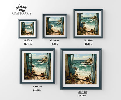 Doorway to the Deep Blue - Exclusive Premium Diamond Painting Kit