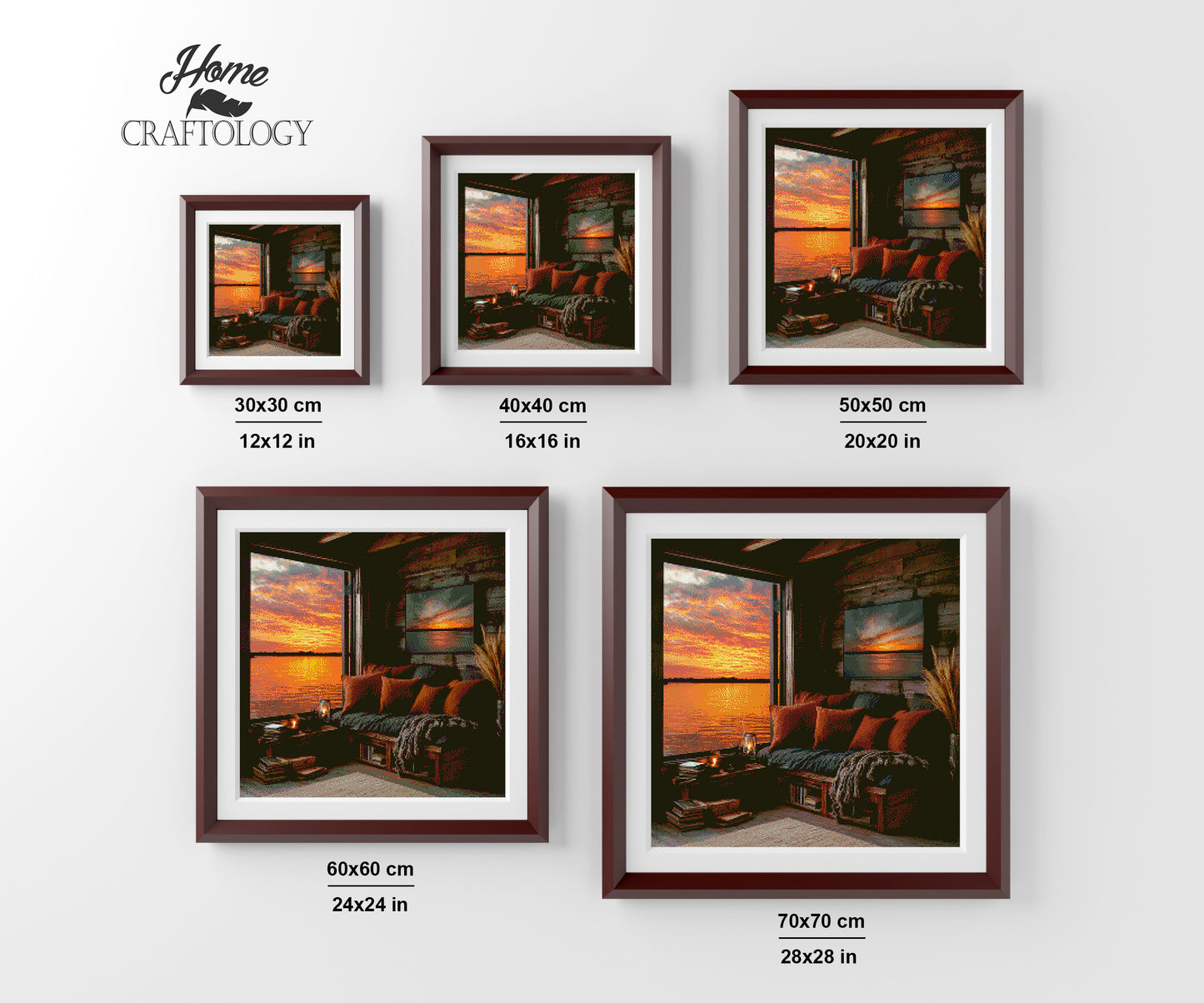 Seaside Sunset Retreat - Exclusive Premium Diamond Painting Kit