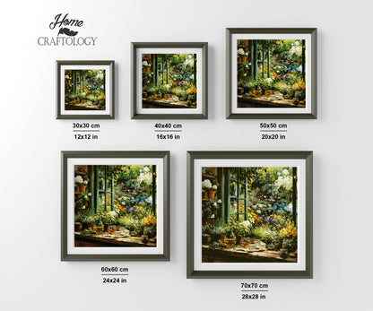 Summer Garden Window - Exclusive Premium Diamond Painting Kit