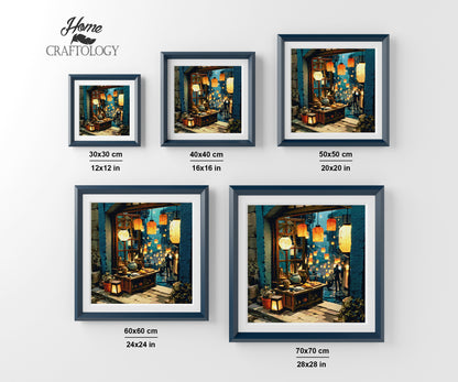Tokyo Lantern Twilight - Exclusive Premium Diamond Painting Kit