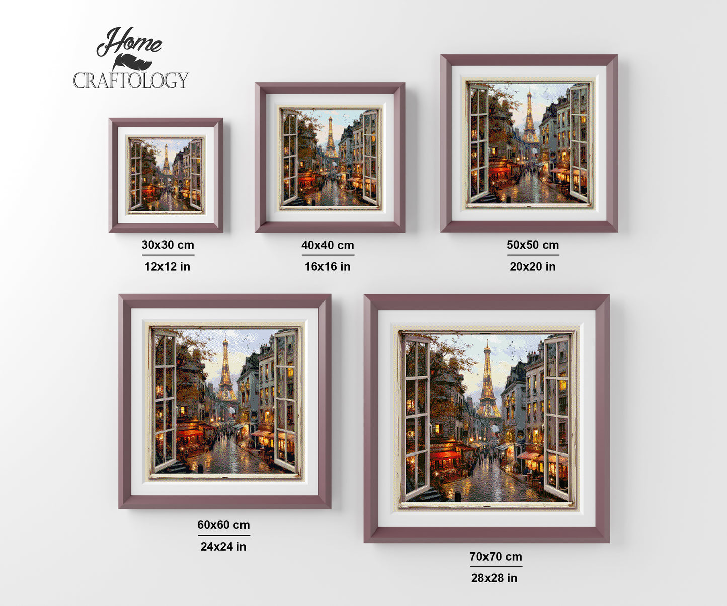 Window to the Eiffel Tower - Exclusive Premium Diamond Painting Kit