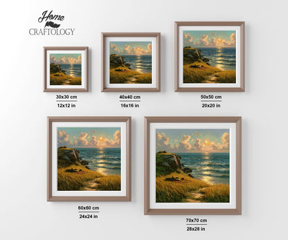 Cliffside Sunset Dreams - Time Limited Exclusive Diamond Painting Kit