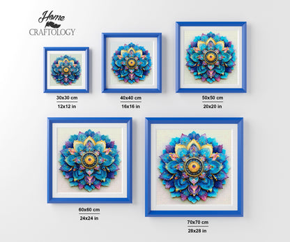 Flow of Blue Mandala - Time Limited Exclusive Diamond Painting Kit