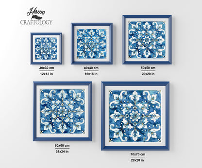 Blue Petal Mosaic - Time Limited Exclusive Diamond Painting Kit