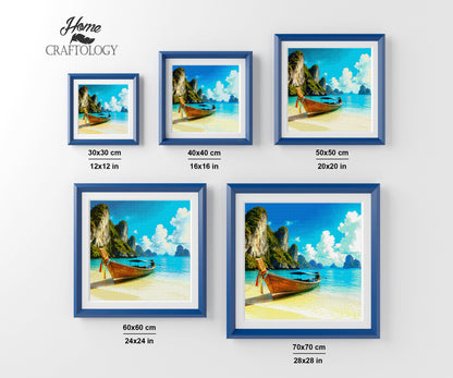 Island Boat Escape - Time Limited Exclusive Diamond Painting Kit