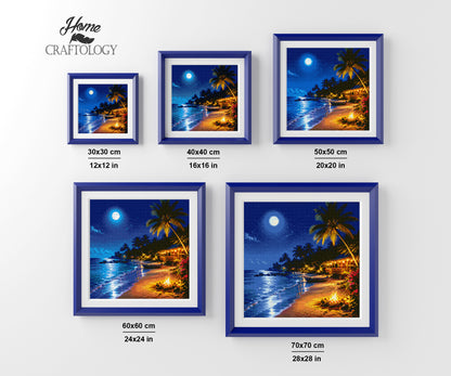 Moonlit Beach Retreat - Time Limited Exclusive Diamond Painting Kit