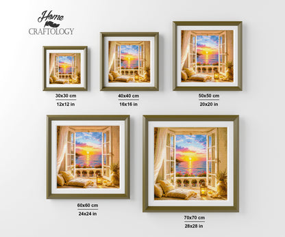 Sunset Balcony Dreams - Time Limited Exclusive Diamond Painting Kit
