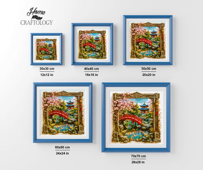 Sakura Pond Retreat - Time Limited Exclusive Diamond Painting Kit