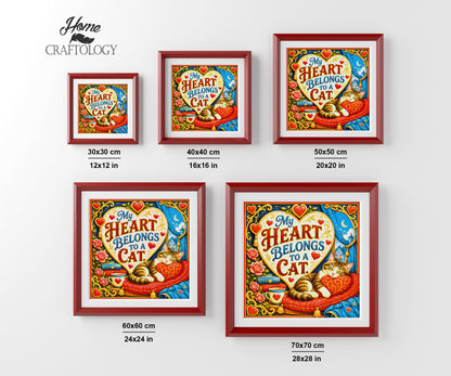My Heart Belongs To A Cat - Time Limited Exclusive Diamond Painting Kit