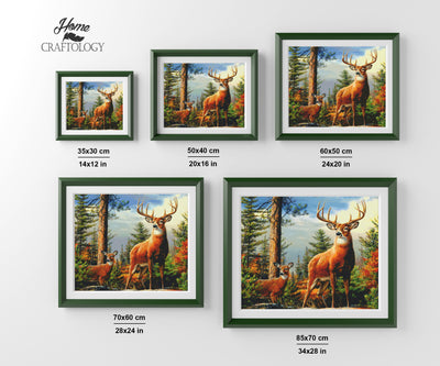 Deer in the Forest - Premium Diamond Painting Kit