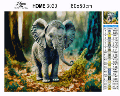 Baby Elephant - Premium Diamond Painting Kit