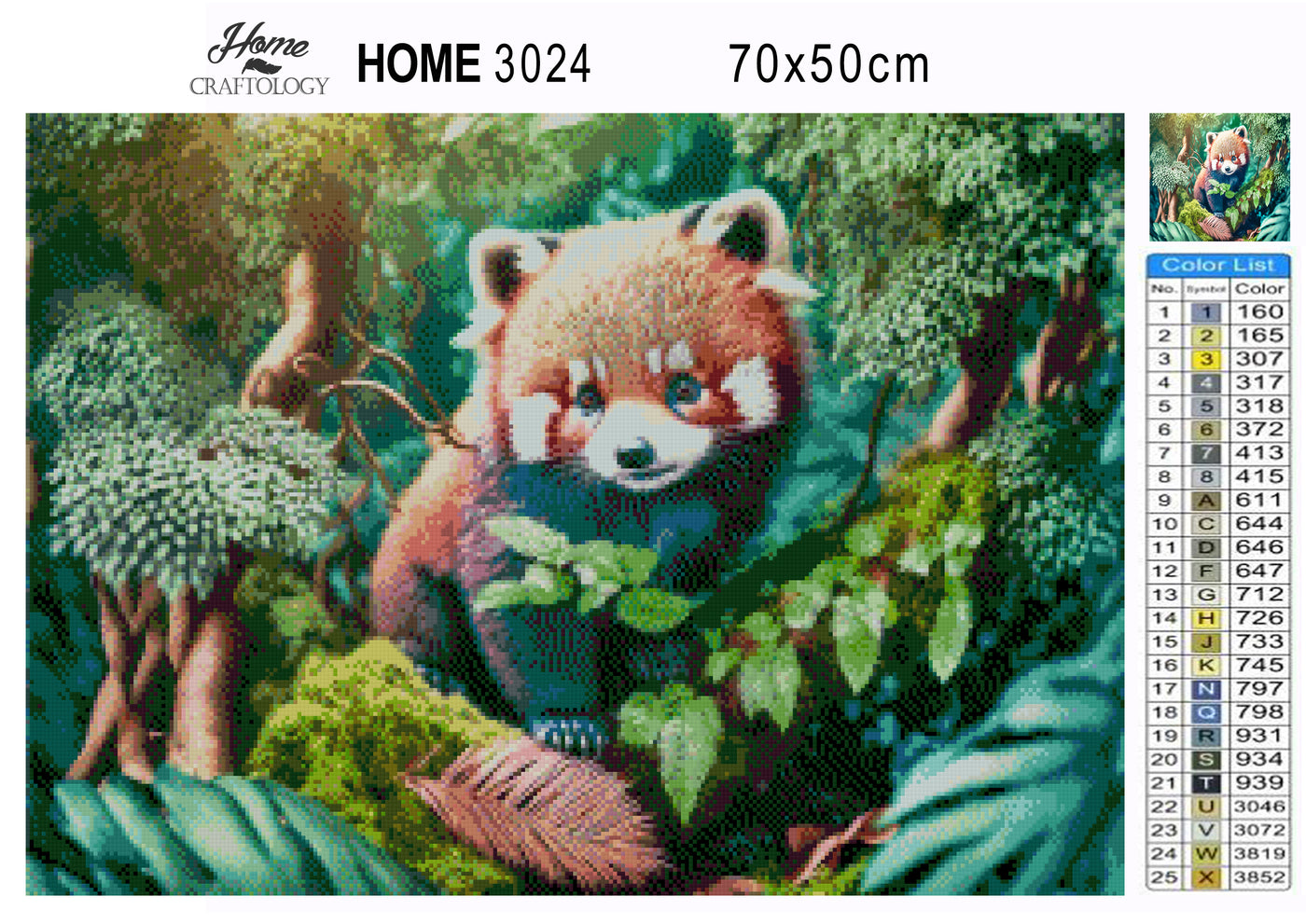 Red Panda - Premium Diamond Painting Kit