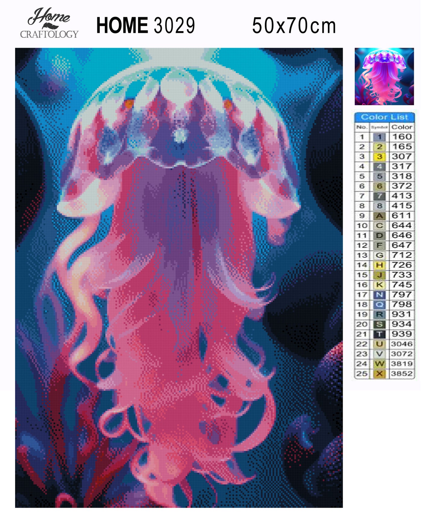 Pretty Jellyfish - Premium Diamond Painting Kit