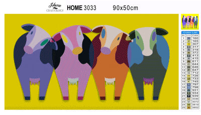 Colorful Cows - Premium Diamond Painting Kit