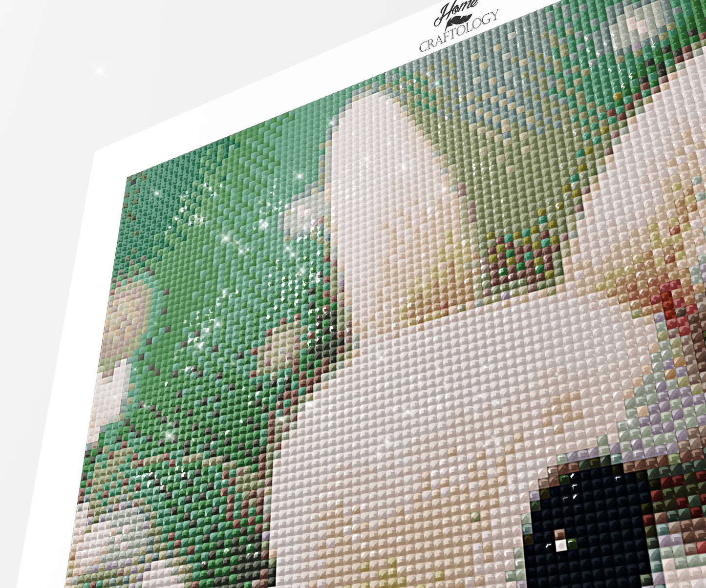 White and Brown Rabbit - Premium Diamond Painting Kit