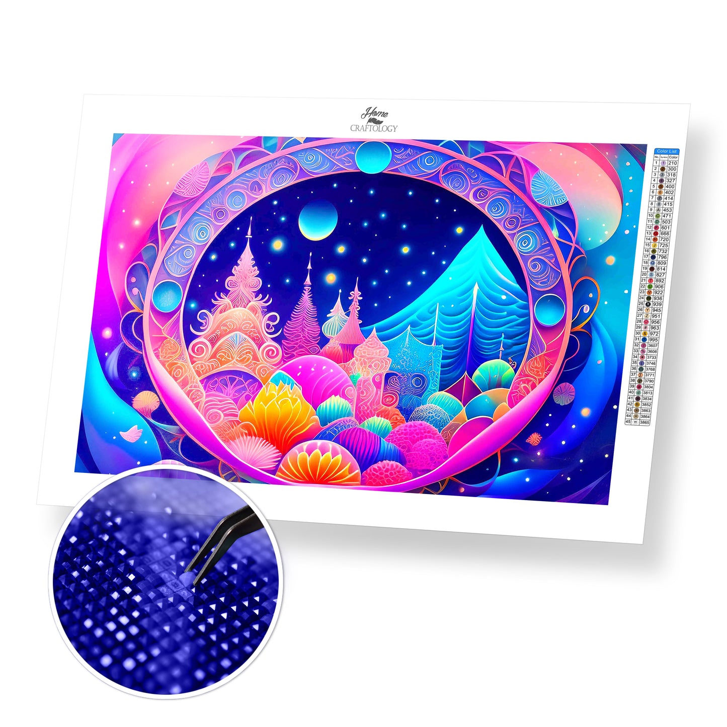 Colorful Towers - Premium Diamond Painting Kit