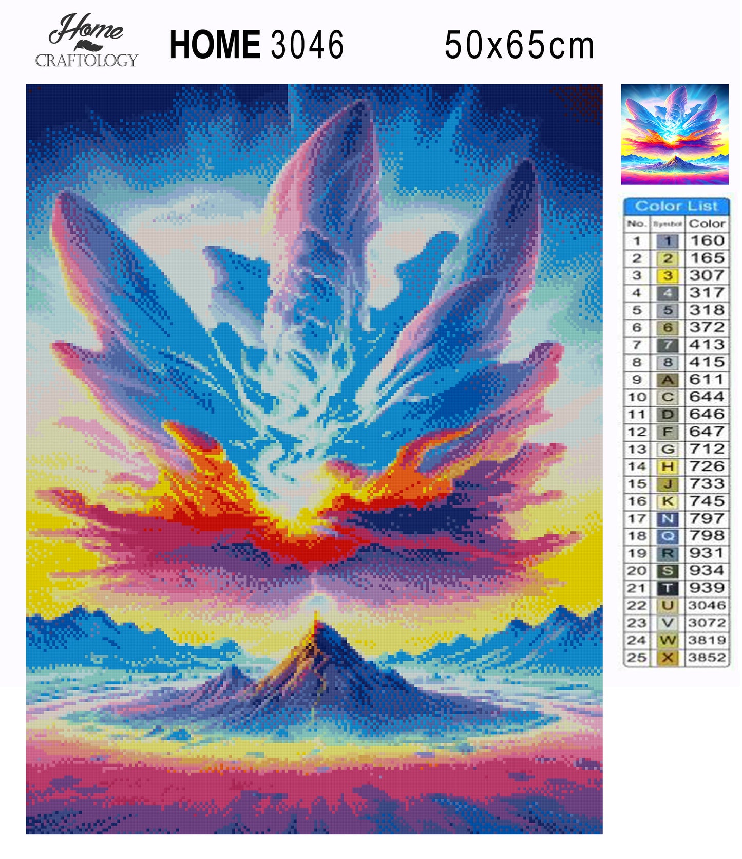 Volcano Eruption - Premium Diamond Painting Kit