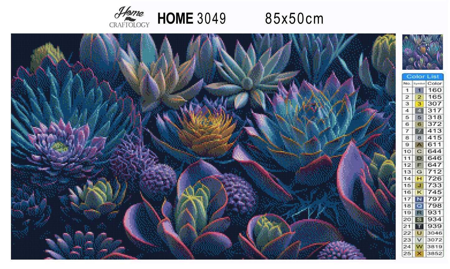 Amazing Succulents - Premium Diamond Painting Kit