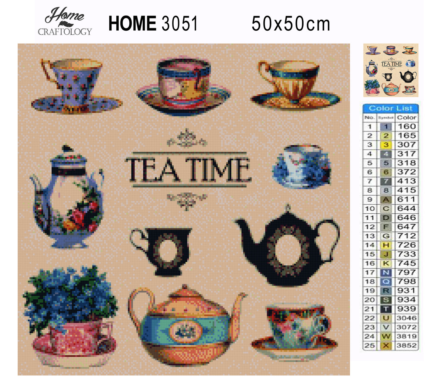 Tea Time - Premium Diamond Painting Kit
