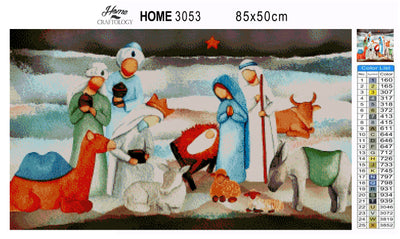 Watercolor Nativity - Premium Diamond Painting Kit