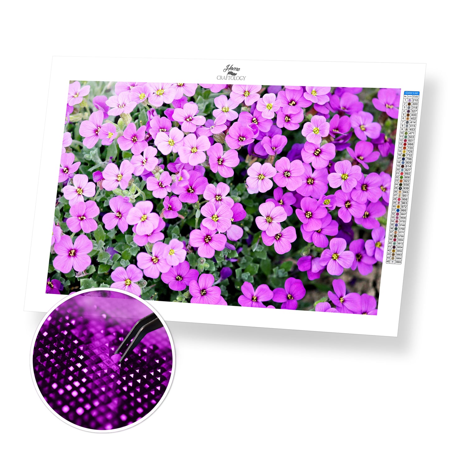 Field of Purple Flowers - Premium Diamond Painting Kit