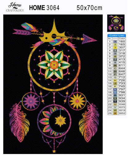 Festive Dreamcatcher - Premium Diamond Painting Kit