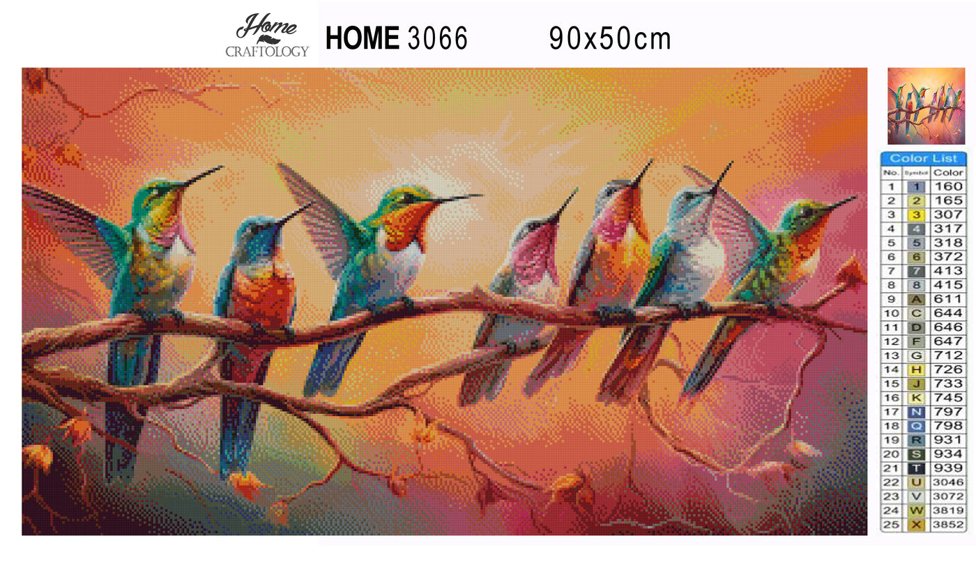 The Hummingbirds - Premium Diamond Painting Kit