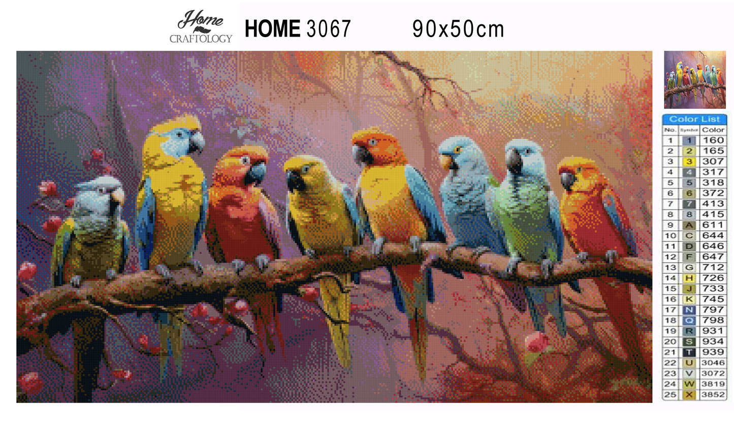 The Parrots - Premium Diamond Painting Kit