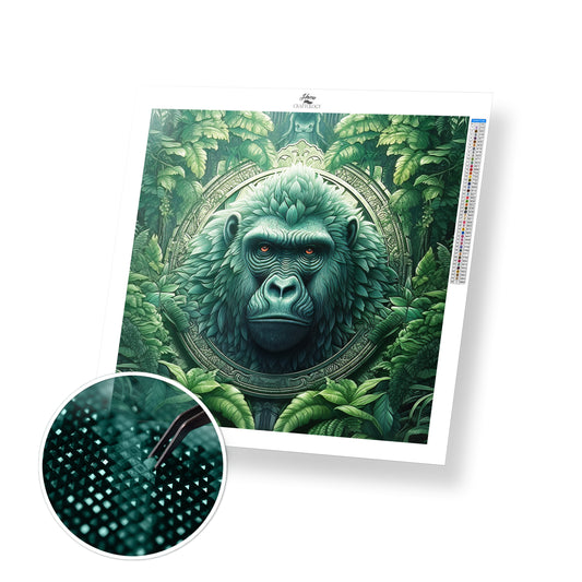 Gorilla Forest Mandala - Exclusive Premium Diamond Painting Kit