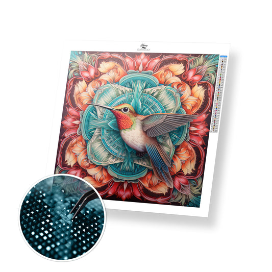 Hummingbird Mandala - Exclusive Premium Diamond Painting Kit