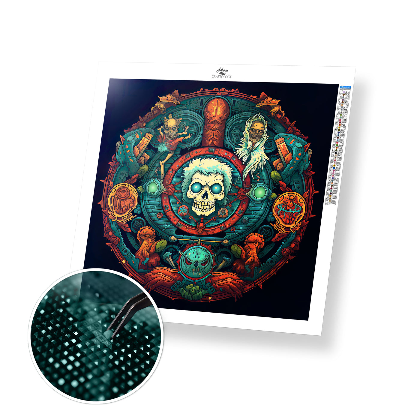 Skull Mandala - Premium Diamond Painting Kit