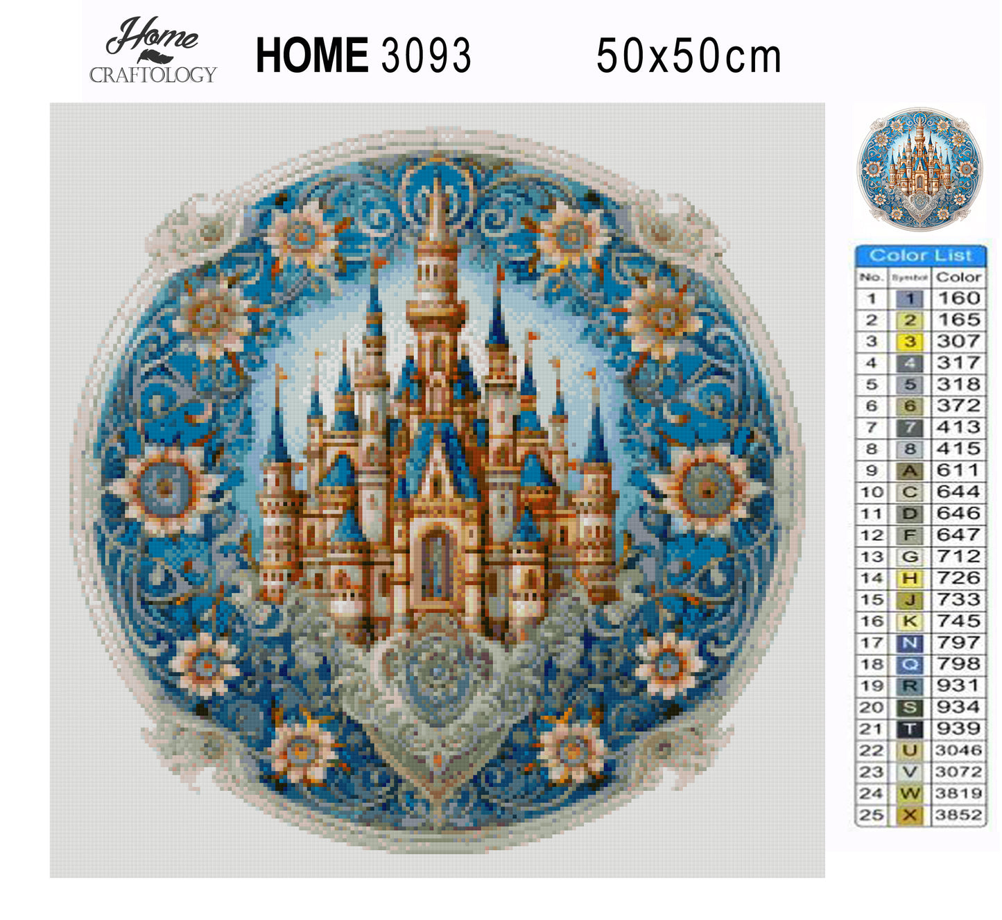 Blue Castle - Exclusive Premium Diamond Painting Kit