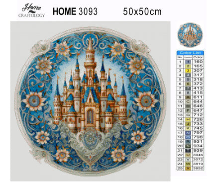 Blue Castle - Exclusive Premium Diamond Painting Kit