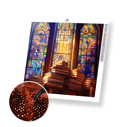 Stained Glass Books - Exclusive Premium Diamond Painting Kit