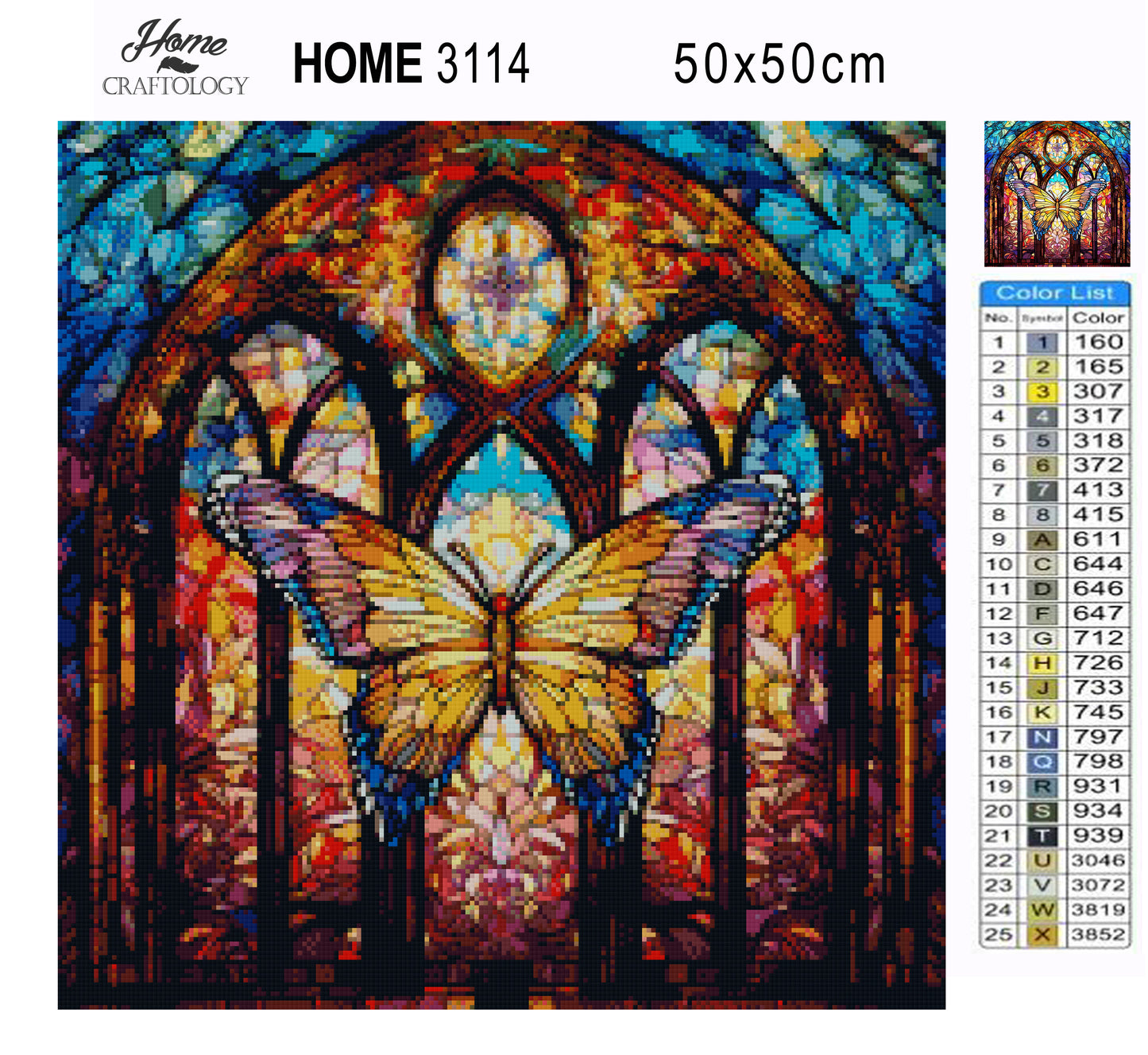 Stained Glass Butterfly - Exclusive Premium Diamond Painting Kit