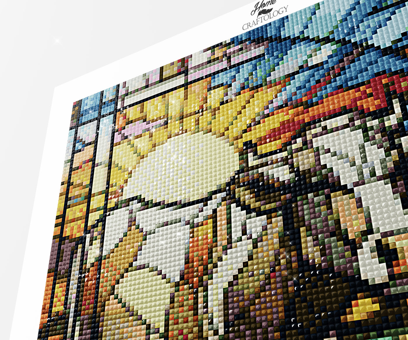 Stained Glass Cow - Premium Diamond Painting Kit