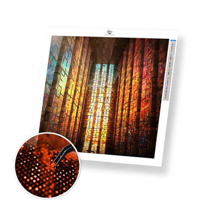 Stained Glass Labyrinth - Exclusive Premium Diamond Painting Kit