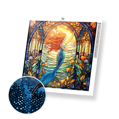 Stained Glass Mermaid - Exclusive Premium Diamond Painting Kit