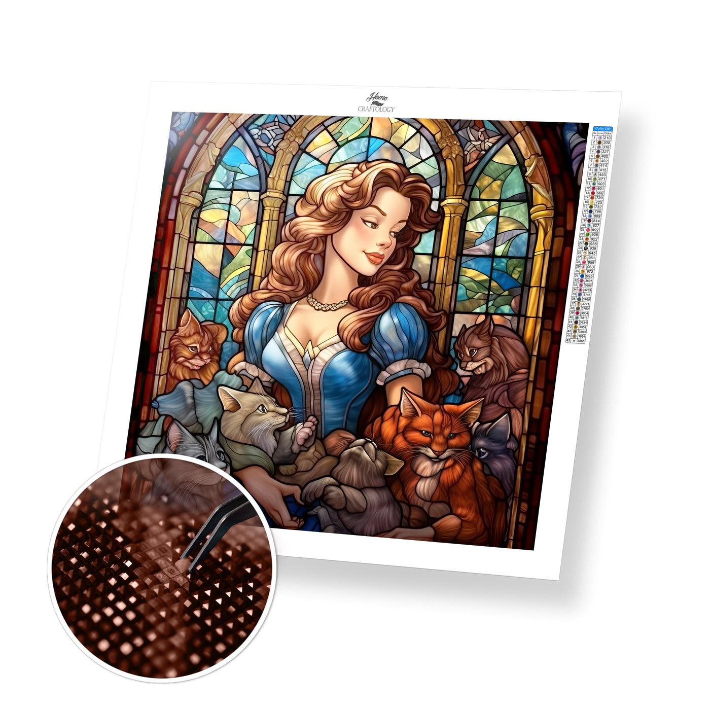 Stained Glass Cat Lady - Premium Diamond Painting Kit