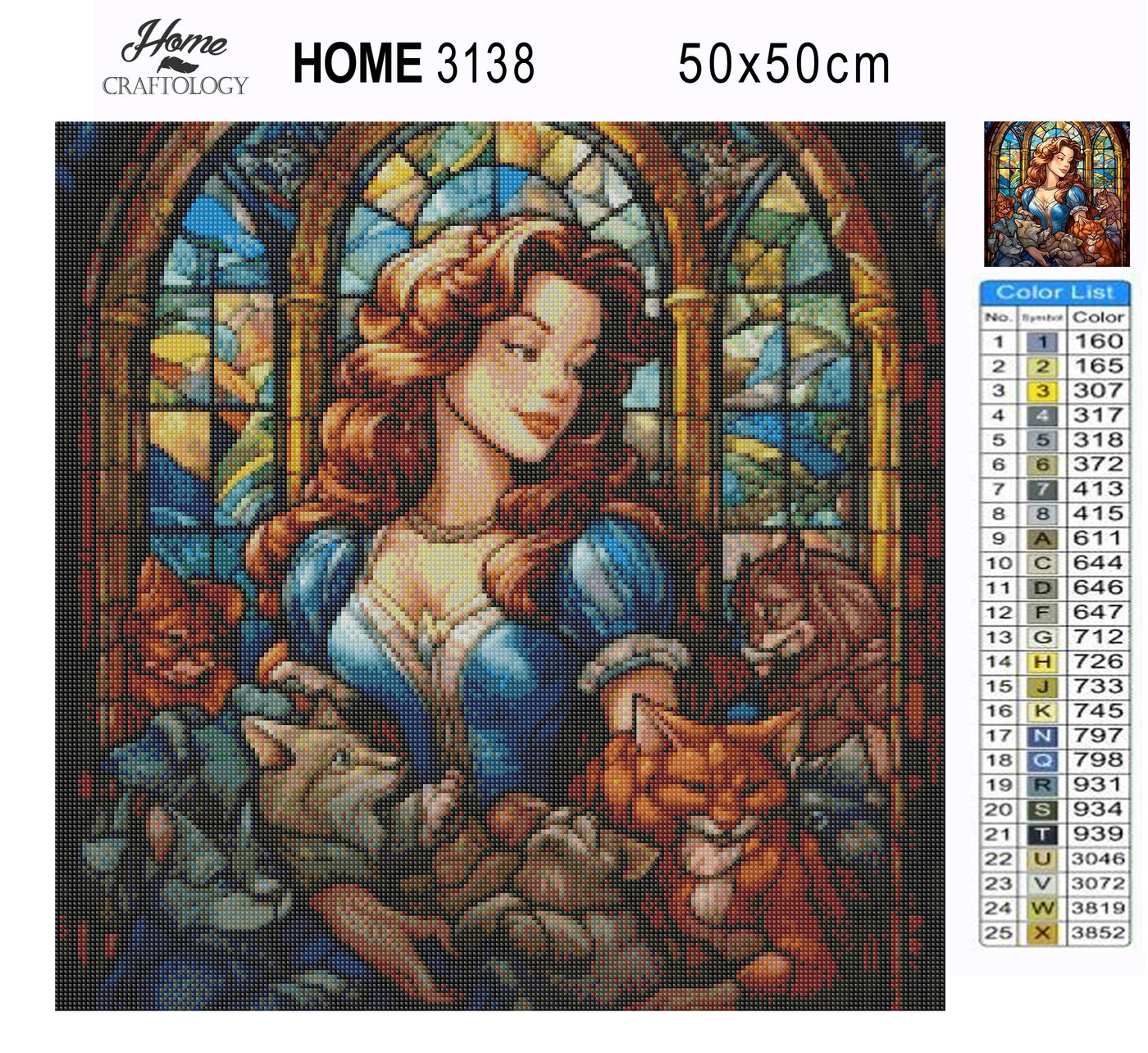 Stained Glass Cat Lady - Premium Diamond Painting Kit