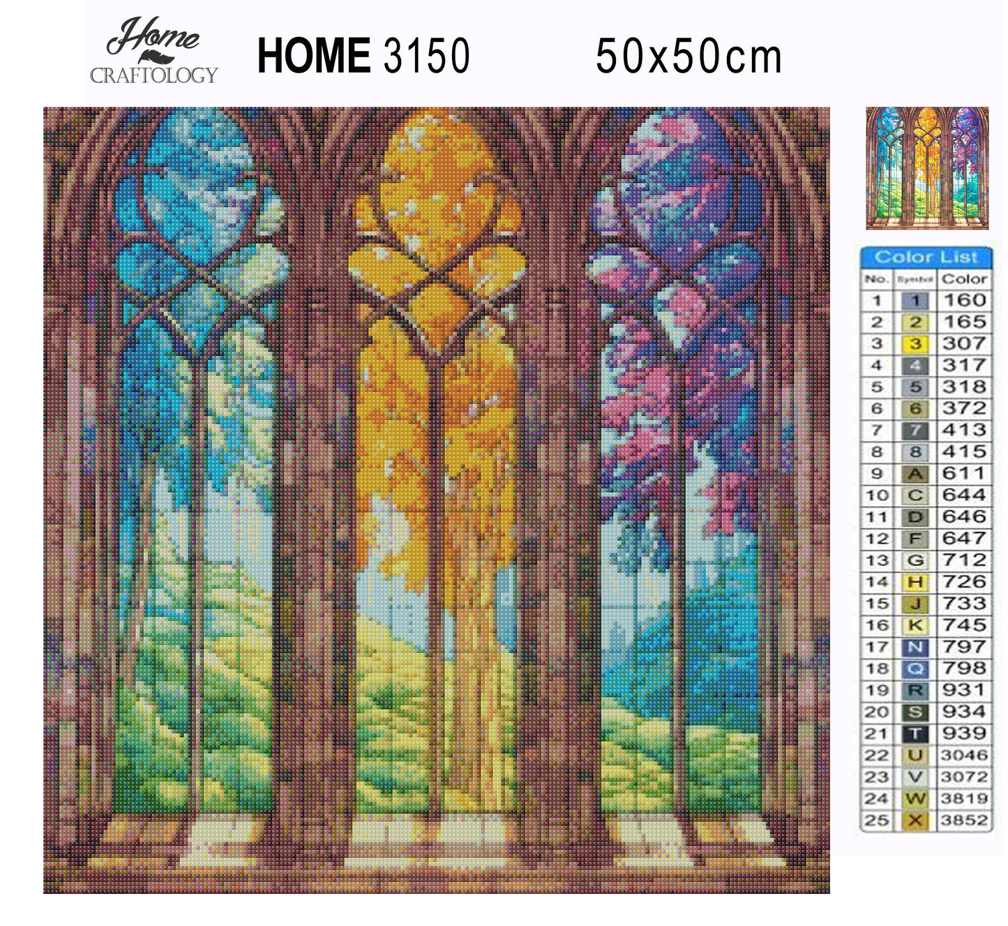 Stained Glass Seasons - Exclusive Premium Diamond Painting Kit