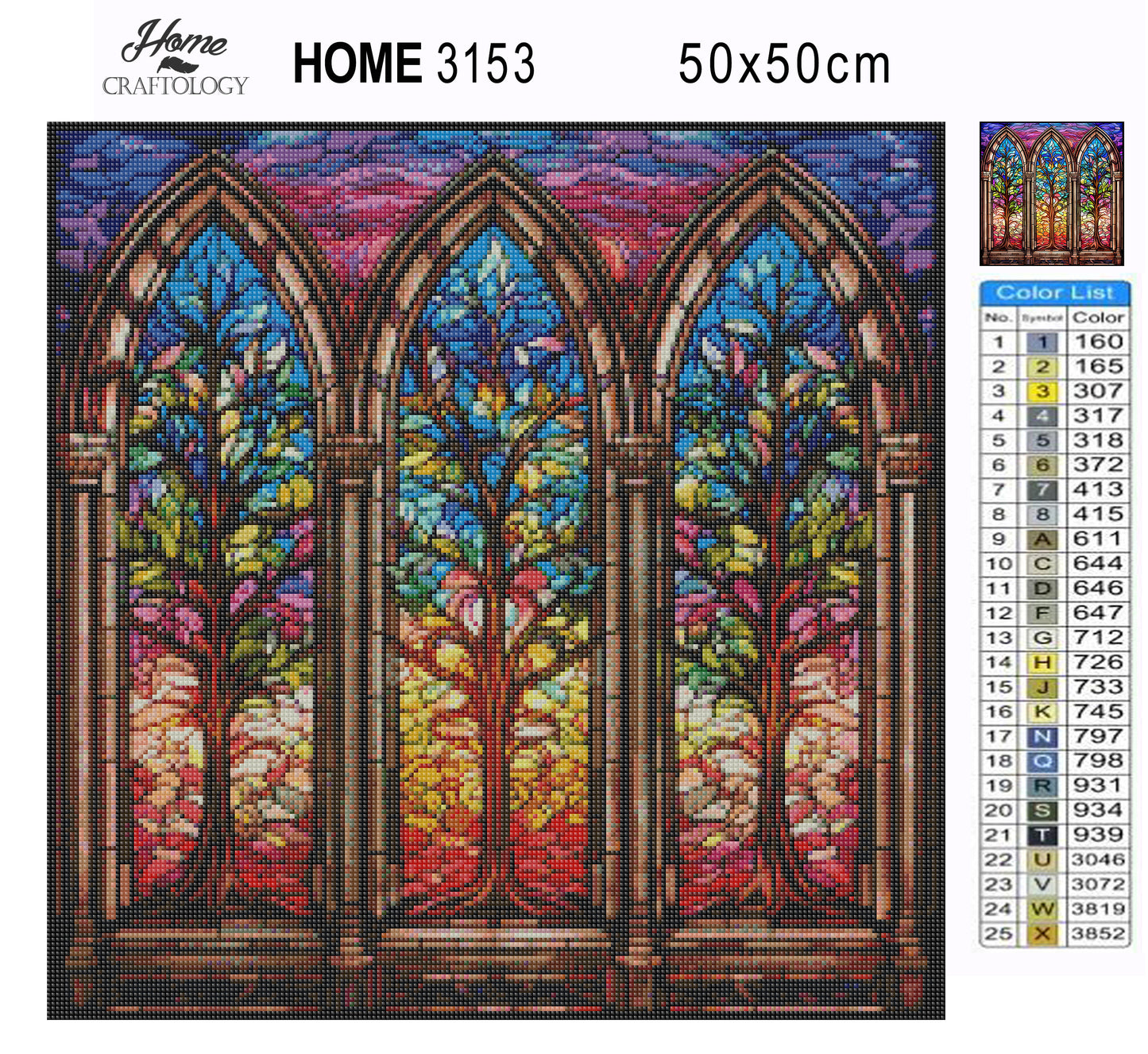 Stained Glass Trees - Exclusive Premium Diamond Painting Kit