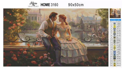 Date by the Canal - Premium Diamond Painting Kit