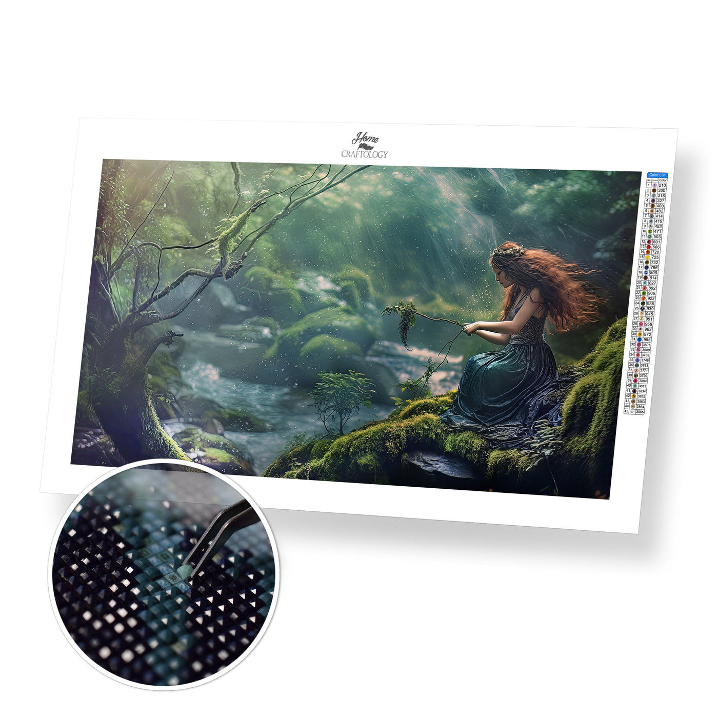Girl in the Forest - Premium Diamond Painting Kit