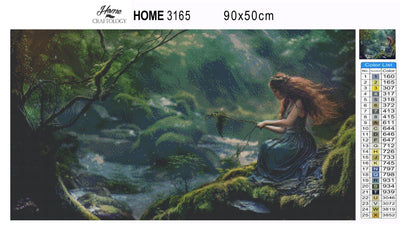 Girl in the Forest - Premium Diamond Painting Kit