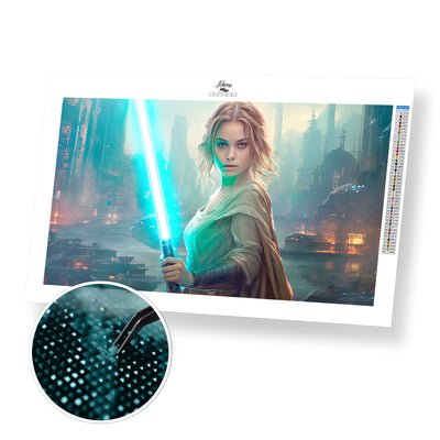 Woman Defender of the Galactic Republic - Premium Diamond Painting Kit