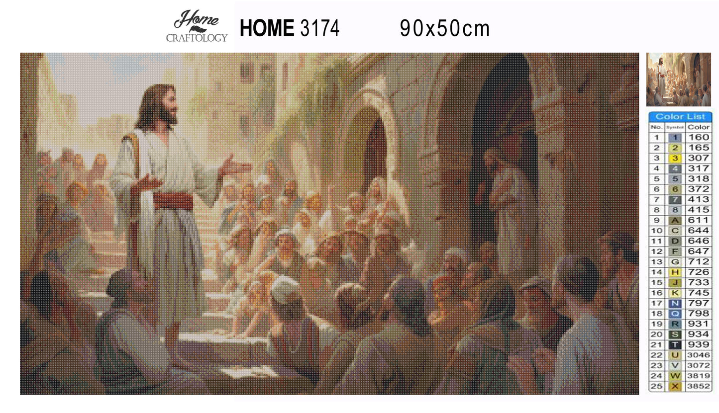 Jesus the Preacher - Exclusive Premium Diamond Painting Kit