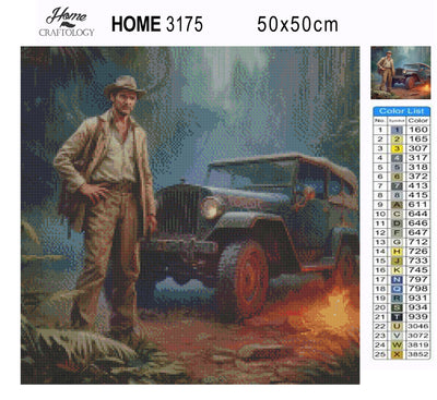 Male Explorer - Premium Diamond Painting Kit