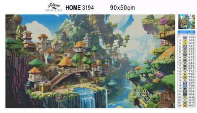 Floating Houses - Premium Diamond Painting Kit